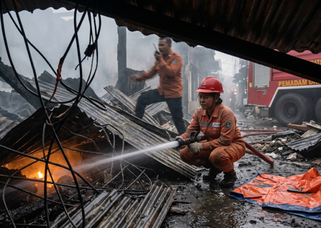 Kebakaran Tambora Kembali Menyala, Delapan Unit Pemadam Dikerahkan ke Lokasi