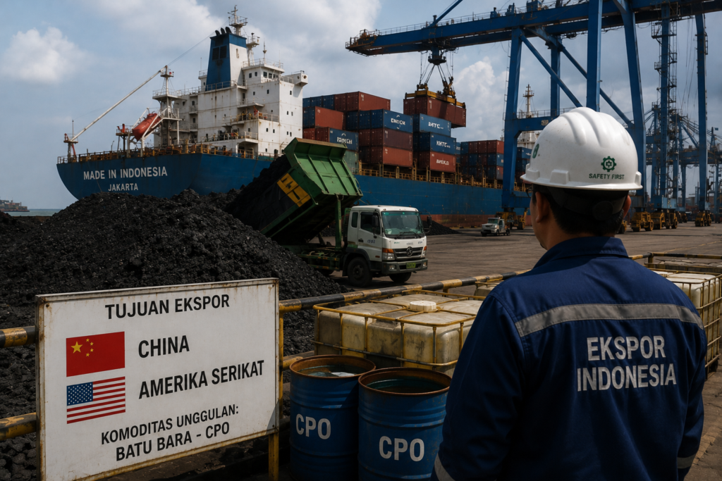 China dan Amerika Serikat Dominasi Tujuan Ekspor RI, Batu Bara hingga CPO Jadi Andalan