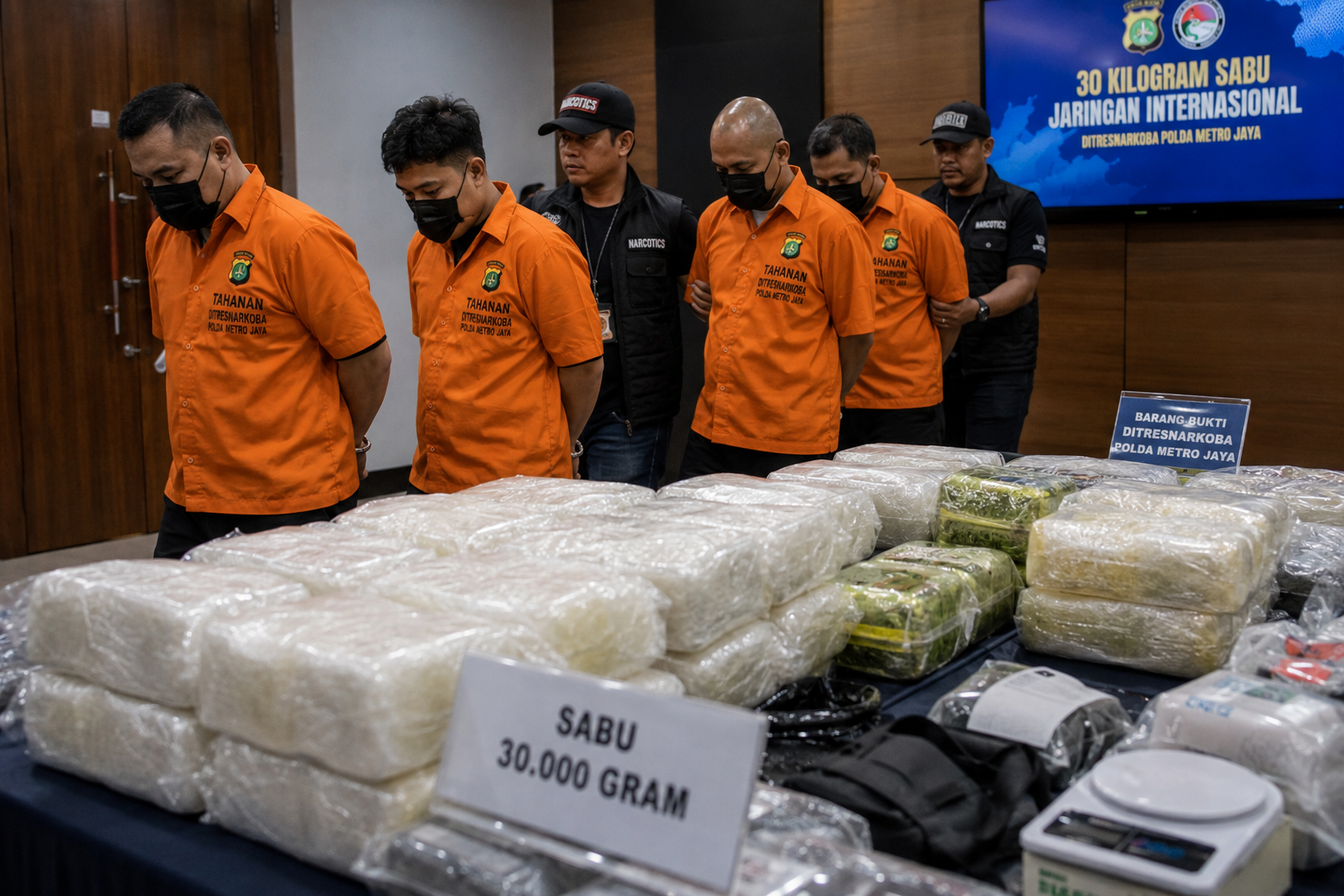 Berkas Lengkap, Sindikat Pengedar 30 Kilogram Sabu Segera Disidangkan