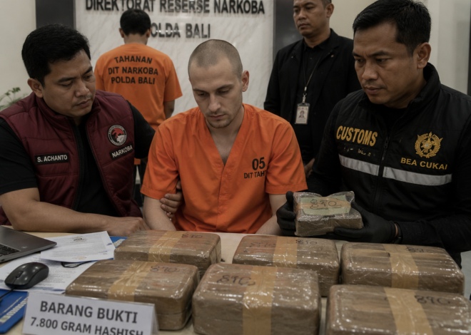 WN Rusia Ditangkap Bawa 7,8 Kilogram Hashish dari Thailand, Diduga untuk Pasar Bali