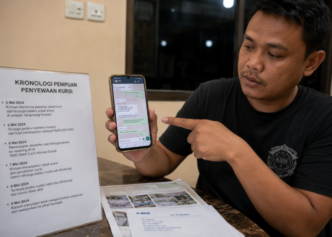 Kronologi Vendor Tangsel Rugi Rp65 Juta akibat Penipuan Berkedok Penyewaan Kursi