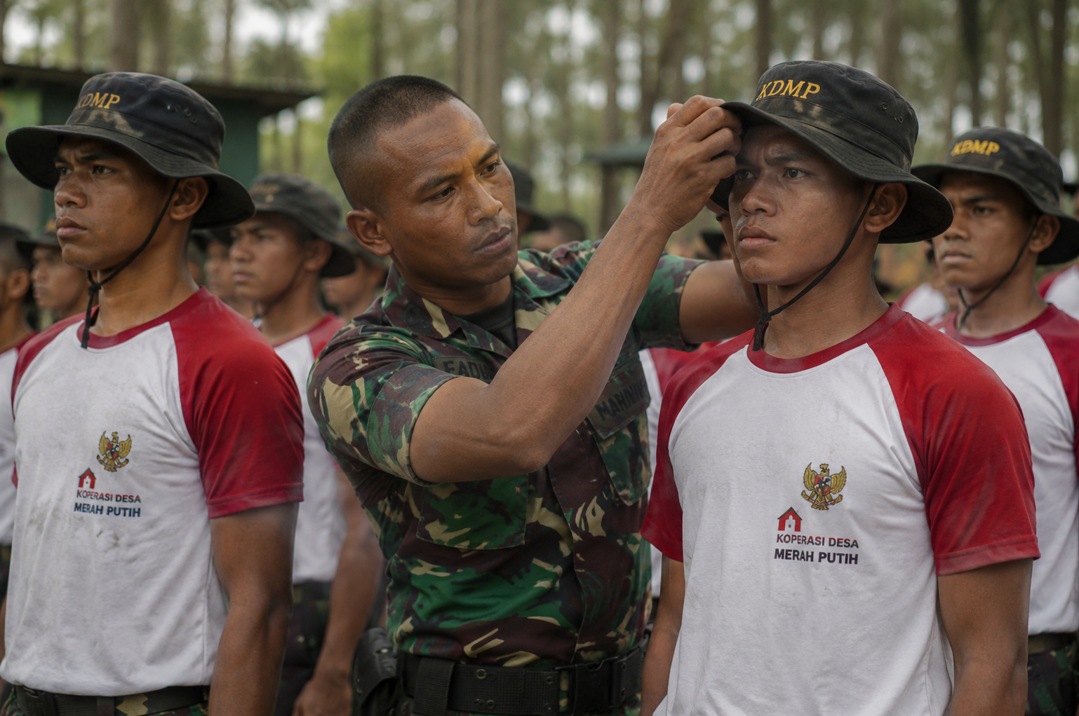 Marinir Latih Ribuan Pengelola Kopdes dan Kampung Nelayan Merah Putih, Fokus Bangun Disiplin dan Kepemimpinan