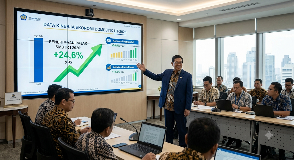 Purbaya: Ekonomi Indonesia Tetap Terjaga, Penerimaan Pajak Melonjak 24,6% pada Semester I 2026