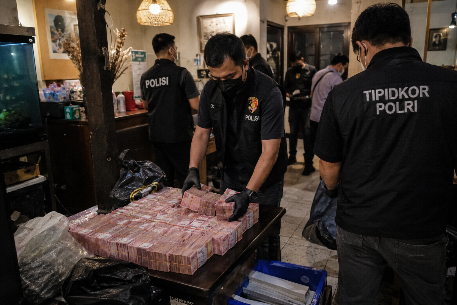 Polisi Sita Uang Rp6,7 Miliar saat Geledah Restoran dan Money Changer di Cipete