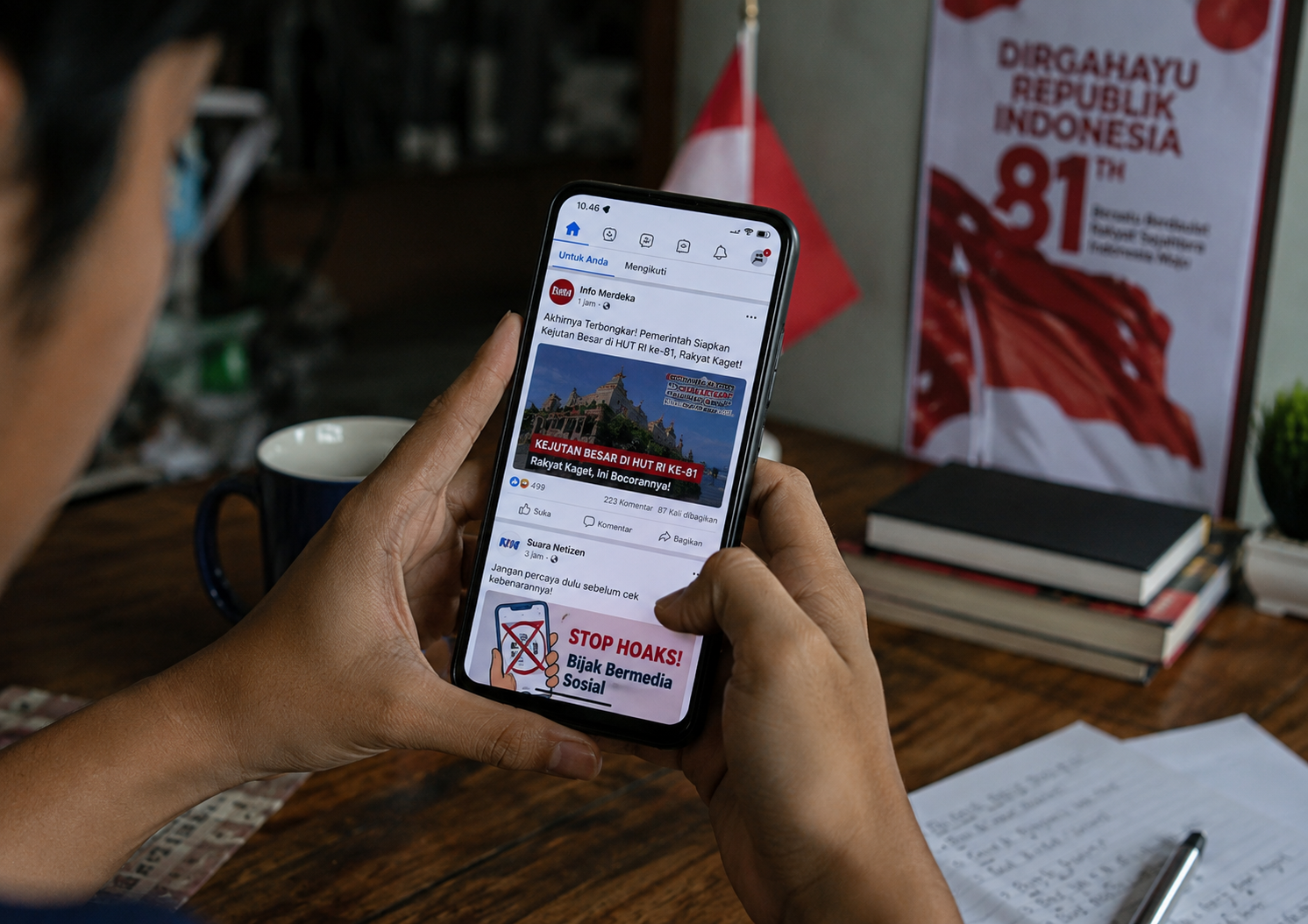 Hoaks Demo Menjelang 17 Agustus Ditinjau Menkomdigi
